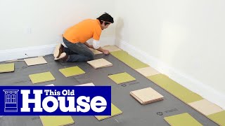 How to Install a Linoleum Tile Floor  This Old House [upl. by Ycnaffit307]