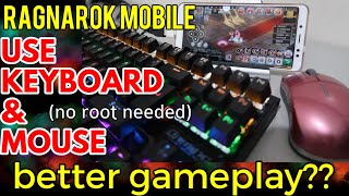 Ragnarok Mobile Mouse amp Keyboard setup for gaming in your Smartphone [upl. by Ecinrev61]