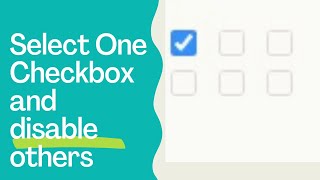 Select one checkbox and disable others using jquery [upl. by Marmion]