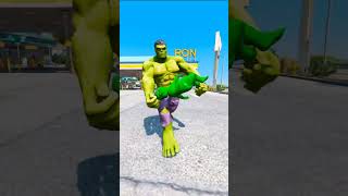 Hulk Saves Baby Hulk reels gta5 shorts indianbikedriving3d [upl. by Kendall]