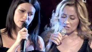 Lara Fabian amp Laura Pausini  La Solitudine  Lyrics [upl. by Aleahpar]