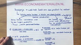 De kostprijs per product berekenen economiematerialen [upl. by Eirrab]