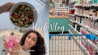 Salade recept Op kraamvisite Shoppen bij de Wibra amp Normal Krullen producten testen  WEEKVLOG [upl. by Eagle996]