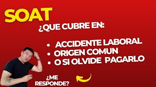 SOAT ¿QUE CUBRE EN CASO DE ACCIDENTE [upl. by Eceinart]