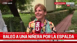 TIRADOR SUELTO en LA BOCA UNA NIÑERA fue BALEADA por la ESPALDA mientras CAMINABA con 2 MENORES [upl. by Sosthina]