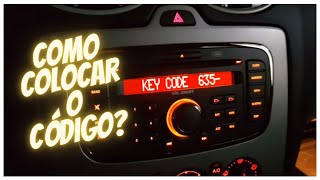 COMO COLOCAR O CÓDIGO NO RÁDIO ORIGINAL DO FORD FOCUS  KEY CODE [upl. by Bernete249]