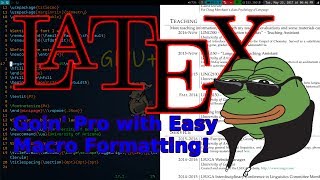 Easy Custom Formatting in LaTeX with Macro Functions [upl. by Luehrmann]