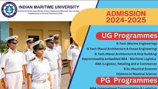 Indian Maritime University Admission 20242025 [upl. by Babbette475]