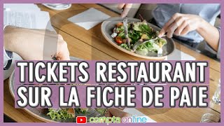 Ticket restaurant sur la fiche de paie [upl. by Llednik28]