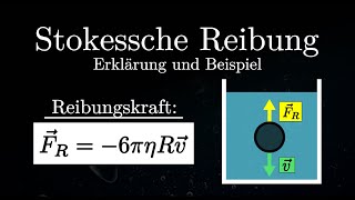 Stokessche Reibung EINFACH erklärt  Formel Beispiel Strömungsmechanik [upl. by Nitsed]