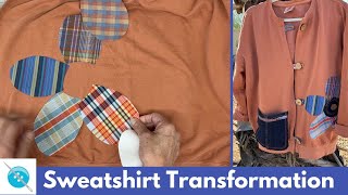 Sweatshirt Transformation A Sweatshirt Jacket [upl. by Alcock97]