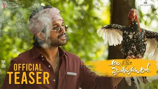 Ala Vaikunthapurramuloo Teaser  Allu Arjun Pooja Hegde  Trivikram  Thaman S [upl. by Ahsieuqal]