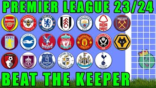 Premier League 202324  Beat The Keeper Marble Race  Marble Race King [upl. by Garreth237]