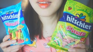 한국어ASMR수수깡캔디 이팅사운드 Hitschies mermaid mini Jelly eating sound [upl. by Ennaylil543]