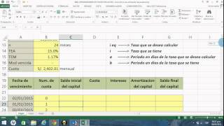 CÓMO ELABORAR TABLAS DE AMORTIZACIÓN EN EXCEL  MÉTODO FRANCÉS [upl. by Lydnek]