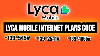 Lycamobile All internet data Plans code  lycamobile internet Packages [upl. by Idelle]