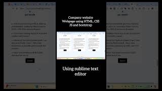 Businesscompany Website Design Using HTMLCSS JS [upl. by Bilak]