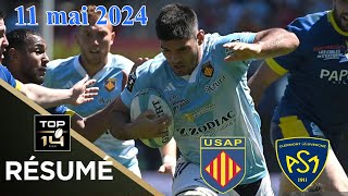 TOP 14  Résumé partie USA Perpignan v ASM Clermont  J20  Saison 202324 [upl. by Othella]