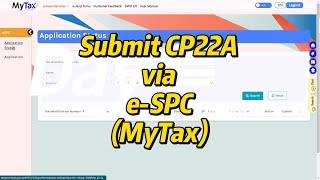 MyTax STEP BY STEP How to submit Form CP21  CP22A  CP22B via eSPC [upl. by Ahiel]