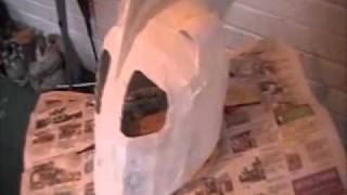 Pepakura Rocketeer Helmet Bondo [upl. by Maddy]