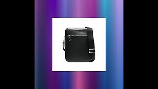 Baldinini Trend Black Leather Messenger Bag [upl. by Alios]