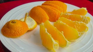 How To Peel An Orange Fast And Mess Free  Youve been doing it wrong [upl. by Ahtreb216]