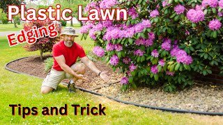 Tips and tricks to installing plastic edging around your landscaping stones and mulch [upl. by Nnewg]