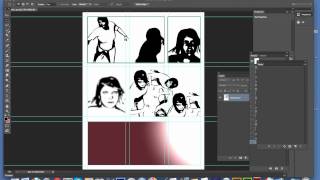 Create a comic book page in Photoshop using people  face brushes [upl. by Eceinhoj]