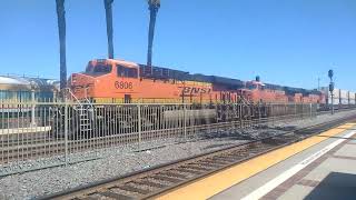 WB BNSF Z Train At Fullerton Station Ca bigbossrailfanner [upl. by Imtiaz]