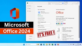 Download Install and Activate Microsoft Office 2024 for FREE Preview Version [upl. by Nwadahs429]