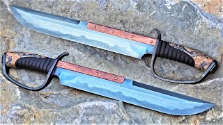 Copper Back Trench Knife  Bowie challenge  Bowie knife build off [upl. by Ludlew]