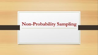 Sampling Techniques Part8 NonProbability Sampling Techniques [upl. by Notgnirra833]