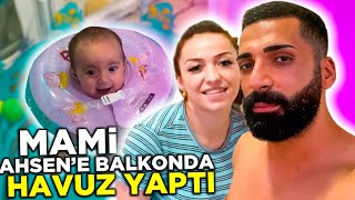 Mami ile Ahsene Balkonda Havuz Yaptık MamiEmen [upl. by Lienhard]