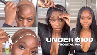 Under 100 Slay  Perfect Bald Cap 13x6 Lace Frontal  Black Owned Hair Company [upl. by Nazar]