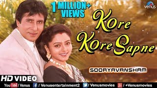 Kore Kore Sapne Mere  Amitabh Bachchan amp Soundarya  Sooryavansham  Ishtar Regional [upl. by Akeirahs]