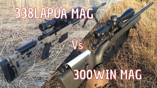 Long range shooting 338 Lapua Mag vs 300 Win mag [upl. by Irahk]