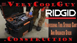 RIDGID Professional Tool Storage Cart And Organizer Stack [upl. by Eedebez804]