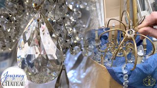 Antique Crystal Chandelier  Cleaning and Restoration [upl. by Flint]