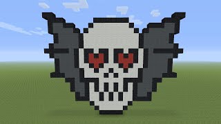 MInecraft Pixel Art  Halloween Love Skull [upl. by Jeffries]