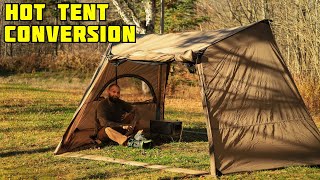 HOT TENT STOVE JACK INSTALL  Onetigris Solo Homestead [upl. by Minetta]