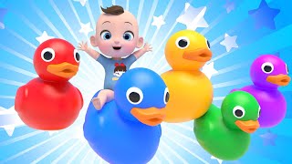 5 Color Ducks Song  Nursery Rhymes  Baby amp Kids Songs [upl. by Leno]