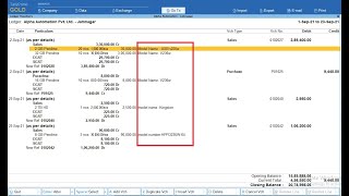 Tally Add On  Print Item Description in Ledger Statement in TallyPrime software [upl. by Elyad]