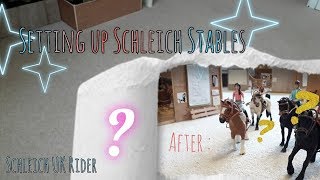 Setting up a HUGE Schleich Stables  Schleich Horses  Schleich 2020 [upl. by Fronniah]