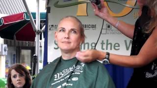 Tracy Shaves her Head  St Baldricks  Finnegans Wake NC  September 24 2011 [upl. by Donnamarie]