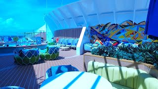 Royal Caribbean Icon of the Seas Suite Sun Deck  The Grove Guided Walking Tour 4k [upl. by Audrit]