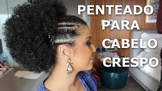 Penteado de madrinha para cabelo crespo look e maquiagem  Aline França [upl. by Ttenyl]