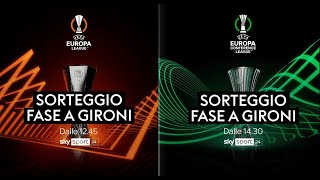 Sorteggi Europa League e Conference League 20232024 LIVE i gironi in diretta streaming [upl. by Elmer]