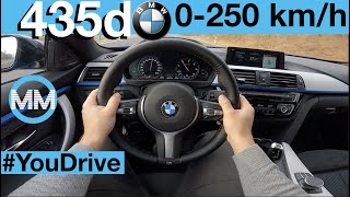 BMW 435d GC 313 PS POV Test Drive  Acceleration 0250 kmh [upl. by Metzger336]