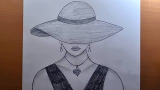 Comment dessiner une fille avec une casquette  Fille dessin facile  Dessin de belle fille [upl. by Sirhc]