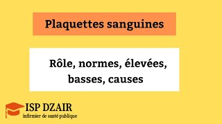 Plaquettes sanguines  rôle normes élevées basses causes [upl. by Inahpit]